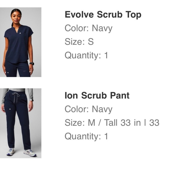 Fabletics Navy Scrub Set - Picture 2 of 12